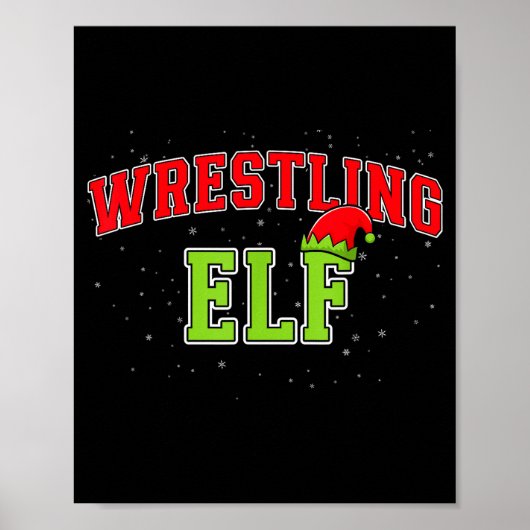 Poster Wrestling Elf Christmas Family Matching Group Xmas (Devant)