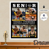 Poster Wrestling Senior Graduate 6 Photo Collage