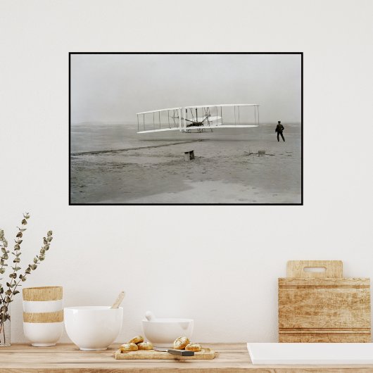 Poster Wright Brothers Flyer First Plane Flight Aviation (Cuisine)