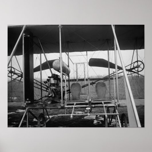 Poster Wright Brothers Plane avec Pilot et (Devant)