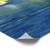 Poster Wrightsville Beach Caroline du Nord Voile à Sunse (Coin)