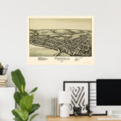 Poster Wrightsville, PA Carte panoramique - 1894 (Bureau à domicile)