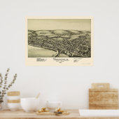 Poster Wrightsville, PA Carte panoramique - 1894 (Cuisine)