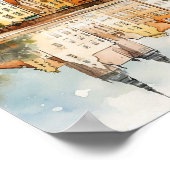 Poster Wroclaw Pologne Aquarelle Peinture Voyage (Coin)