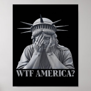 Poster Wtf America_ Anti-Trump Politique Et Démocratie