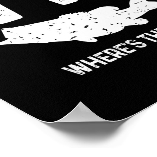 Poster Wtf Où est le poisson à grande bouche B Funny Fish (Coin)