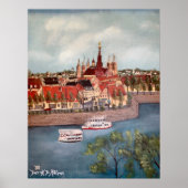 Poster wurzburg allemagne europe peinture à l'huile impri (Devant)