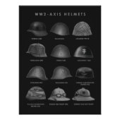 Poster WW2 - Axis Helmets  (Devant)