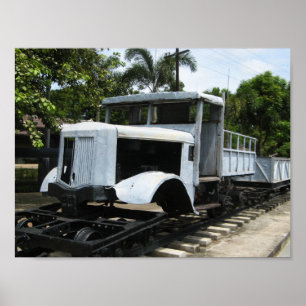 Poster WW2 Military Train at the River Kwai Bridge