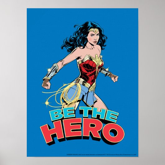 Poster WW84 | Be The Hero Wonder Woman Retro Comic Art (Devant)