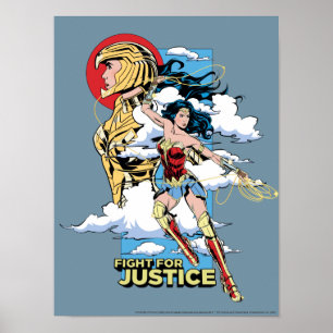 Poster WW84  Lutter Pour La Justice Wonder Woman Retro Co