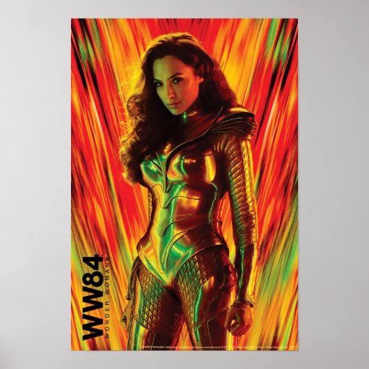 Poster WW84 | Rouge-Orange Wonder Woman Kaleidoscope (Devant)