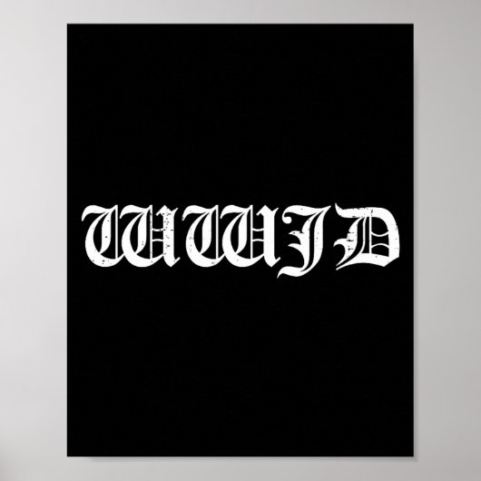 Poster Wwjd que ferait jésus inspirational (Devant)