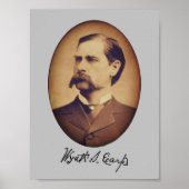 Poster Wyatt Earp Portrait and Signature (Devant)