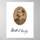 Poster Wyatt Earp Portrait et signature (Devant)