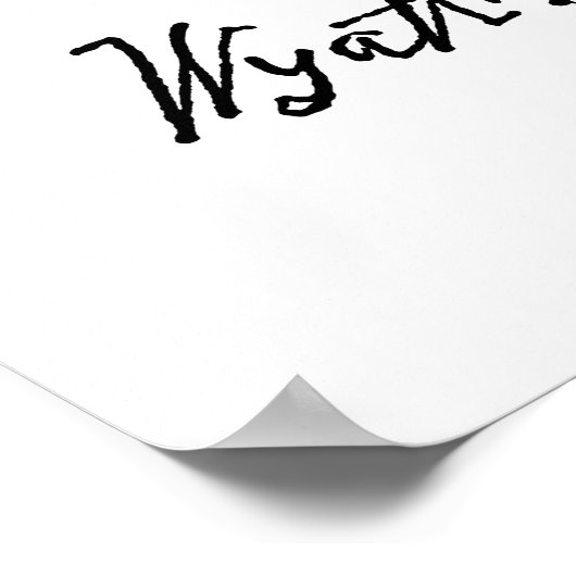 Poster Wyatt Earp Portrait et signature (Coin)