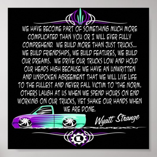 Poster wyattstrange mini truck (Devant)