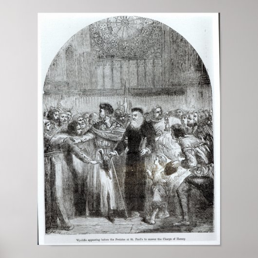 Poster Wycliffe comparaissant devant les Prélats (Devant)