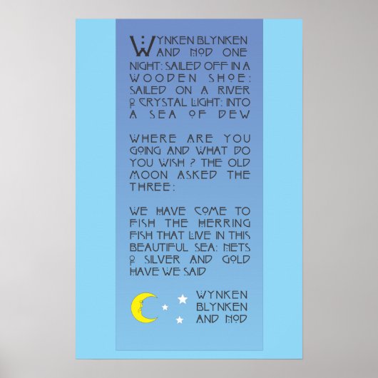 Poster Wynken, Blynken, et Nod (Devant)