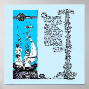 Poster Wynken Blynken & Nod par Jessie Marion King