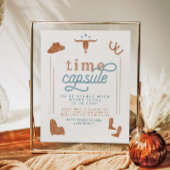 Poster WYNONA Brûlé Orange Bleu Cowboy Temps Capsule