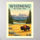 Poster Wyoming vintage (Devant)