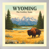 Poster Wyoming vintage (Devant)