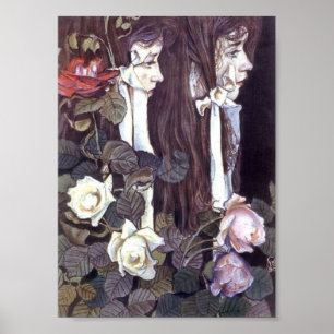 Poster Wyspianski, Double Portrait d'Eliza Parenska 1905
