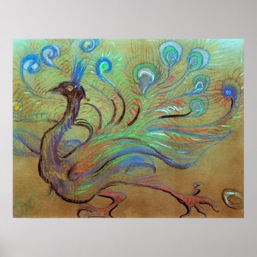 Poster Wyspianski, Peacock, 1897 (Devant)