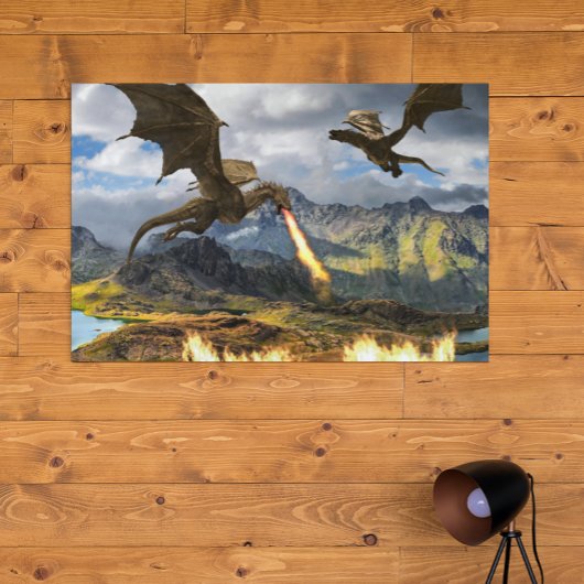 Poster Wyvern de dragon de respiration incendie