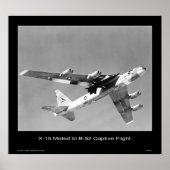 Poster X-15 accouplé à un B-52 en vol captif - NASA (Devant)