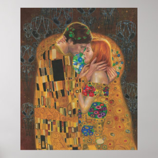 Poster X-Files comic Klimt Kiss