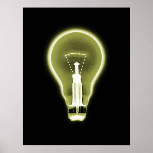 Poster- X-RAY LIGHT BULB BLACK YELLOW Poster (Voorkant)