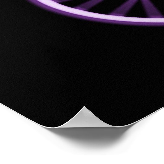 POSTER - X RAY SKELETON BIKING BLACK PURPLE (Coin)