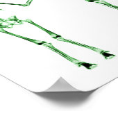 POSTER - X RAY SKELETON FAMILLE VERT BLANC DE LA F (Coin)