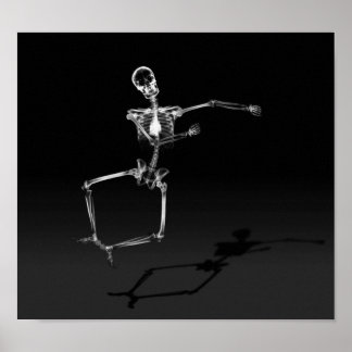 POSTER X-RAY SKELETON JOY LEAP B&W