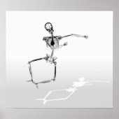 POSTER - X RAY SKELETON JOY LEAP B&W (Devant)