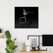 POSTER - X RAY SKELETON JOY LEAP BLK B&W (Bureau à domicile)