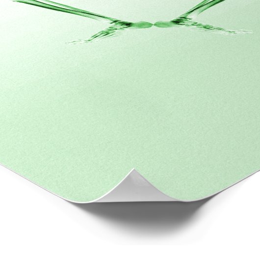 POSTER - X-RAY SKELETON JOY LEAP GREEN (Hoek)