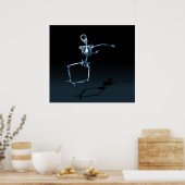 POSTER - X RAY SKELETON JOY LEAP LEAP BLK BLUE (Cuisine)