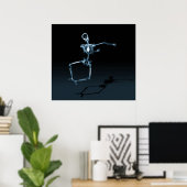 POSTER - X RAY SKELETON JOY LEAP LEAP BLK BLUE (Bureau à domicile)