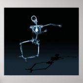 POSTER - X RAY SKELETON JOY LEAP LEAP BLK BLUE (Devant)