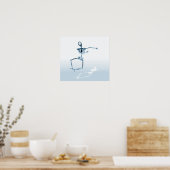 POSTER - X RAY SKELETON JOY LEAP LEAP BLUE (Cuisine)