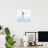 POSTER - X RAY SKELETON JOY LEAP LEAP BLUE (Bureau à domicile)