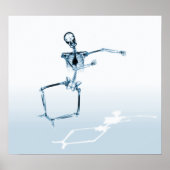 POSTER - X RAY SKELETON JOY LEAP LEAP BLUE (Devant)