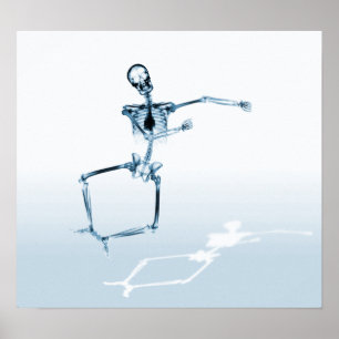 POSTER - X RAY SKELETON JOY LEAP LEAP BLUE