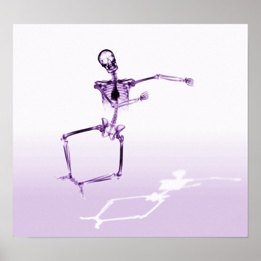 POSTER - X RAY SKELETON JOY LEAP PURPLE (Devant)