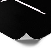 Poster - X-Ray Skeleton noir rose (Coin)