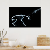 Poster X-Ray Skeletons Blue Bad Chien (Cuisine)