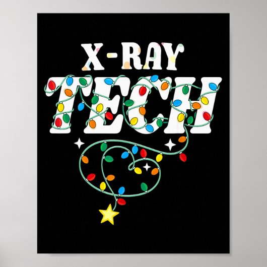 Poster X-ray Tech Christmas Radiologic Technologist Techs (Devant)